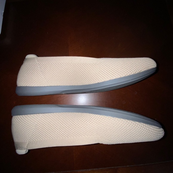 CLARKS TAN KNIT BALLET FLAT  8W. CLOUDSTEPPER - Picture 6 of 11